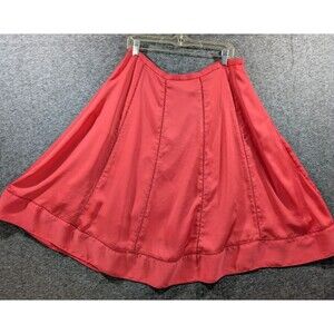 BANANA REPUBLIC Skirt Lined Salmon Coral Color A-Line Ladder Detail Size 12